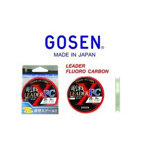 GOSEN สายเอ็น - รุ่น X LEADER FC CLEAR 30M สายช๊อคลีดเดอร์ ฟูโอโรคาร์บอนด์ แท้ จากประเทศญี่ปุ่น (สีแดง)