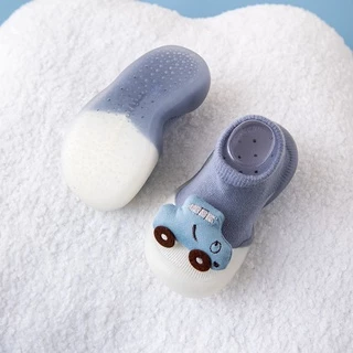 สินค้าพร้อมส่ง รองเท้าฝึกเดินเด็ก 👶🏻 รองเท้าฝึกเดินเด็ก พื้นรองเท้ายาง ลายสัตว์ นุ่ม ระบายอากาศได้ ดี กันลื่น