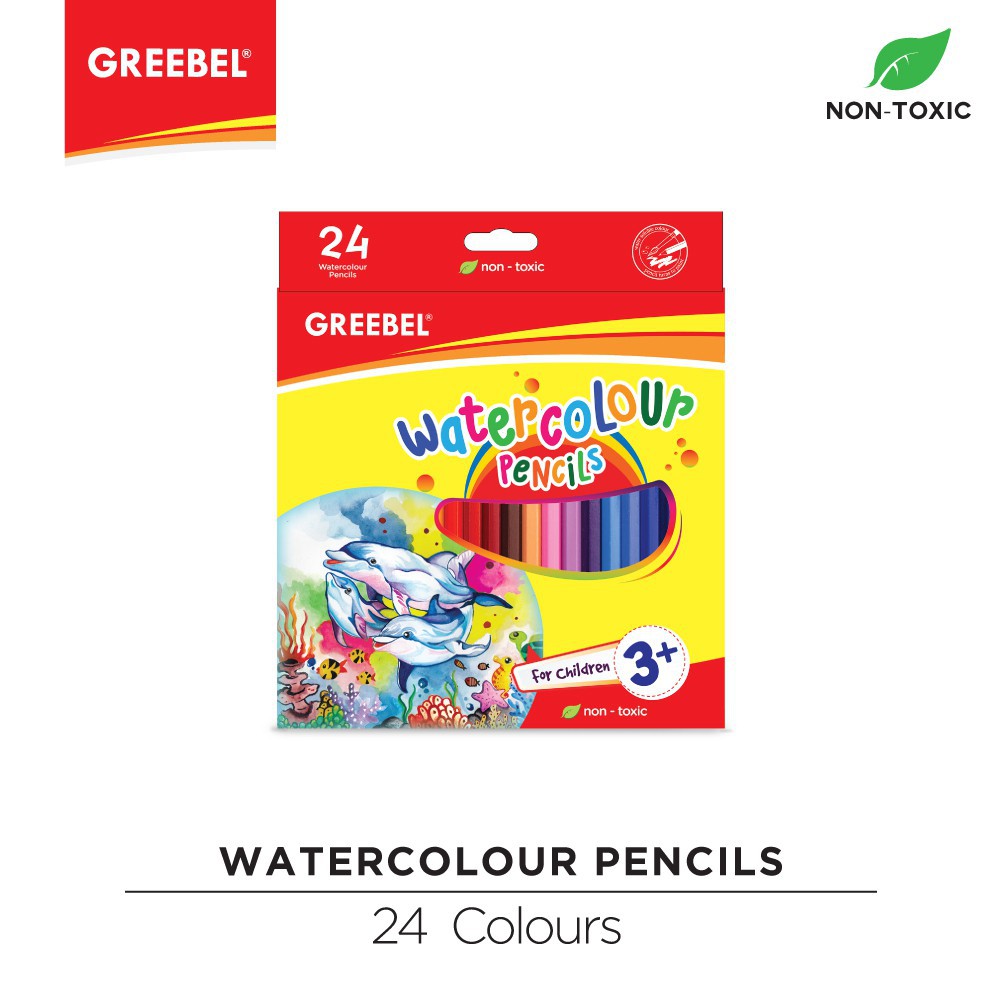 GREEBEL 8024 WATER COLOR PENCIL ( HEX 24 COLORS )