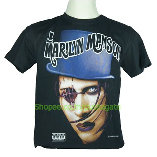 เสื้อวง Marilyn Manson เสื้อไซส์ยุโรป มาริลีน แมนสัน PTA33 เสื้อวงดังๆ วินเทจ