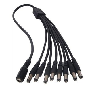 Dc Power Splitter Cable 1 Female To 8 Male อะแดปเตอร์ปลั๊กเสียบสำหรับกล้องวงจรปิด