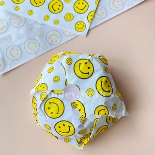 กระดาษไขหน้ายิ้ม28x29.5cm กันน้ำมัน ห่อเบอเกอร์,ห่อแซนวิช,ห่ออาหาร กระดาษDIY Food Grade(เกรดอาหาร)
