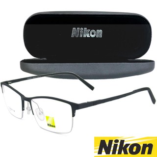 Nikon แว่นตารุ่น CX-6300 C-1 สีดำด้าน กรอบเซาะร่อง ขาสปริง วัสดุ อลูมิเนียม Eyeglasses ทางร้านเรามีบริการรับตัดเลนส์