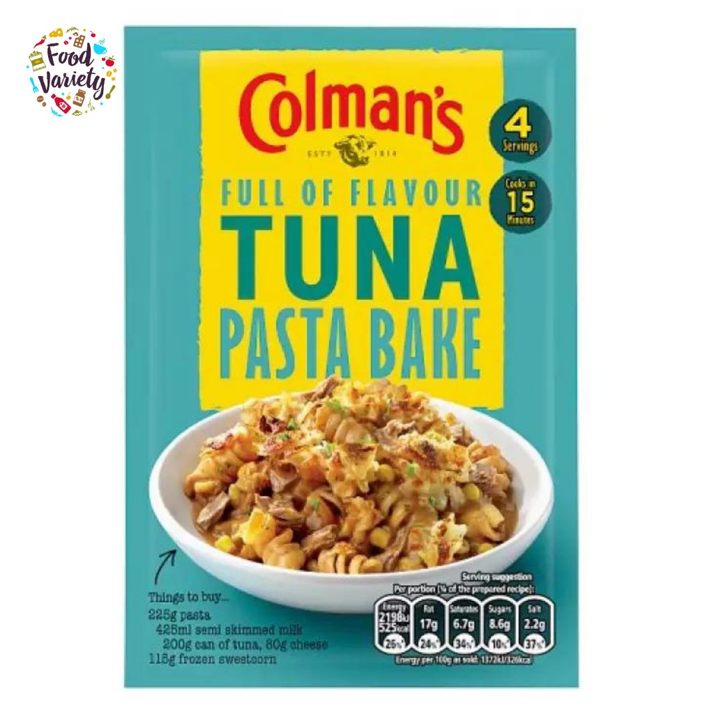 Colman's Tuna Pasta Bake Sauce Powder Mix 44g โคลแมน ผงซอสอบพาสต้าทูน่า 44 กรัม