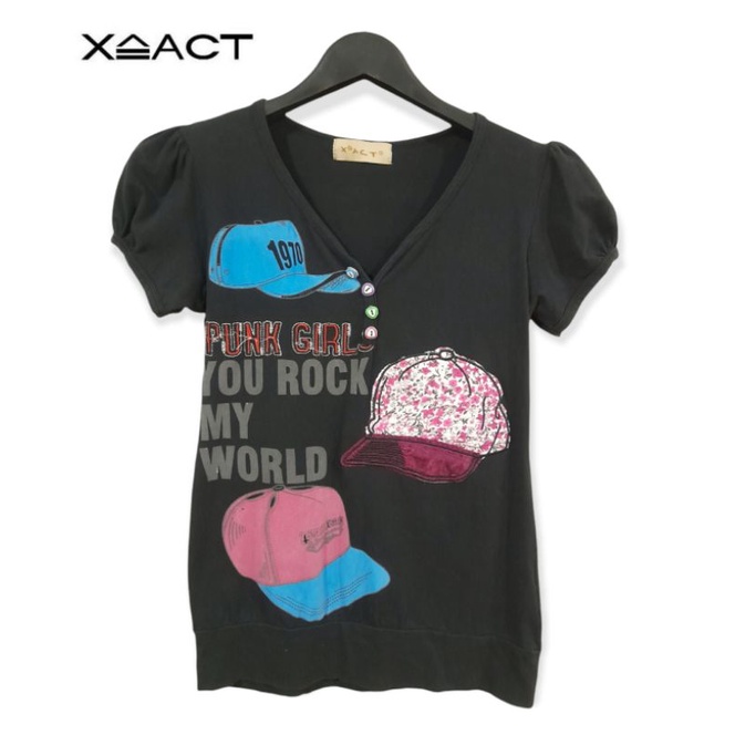 เสื้อยืดคอวี XACT ♀️