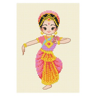 Bharata Natyam ชุดปักครอสติช Cross Stitch Kit (ITD-04)