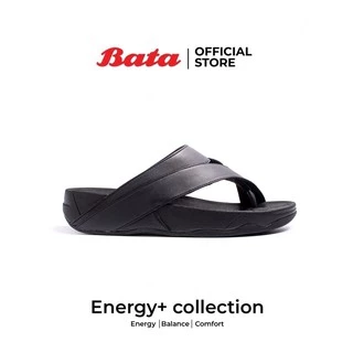 *Best Seller* Bata Energy+ รองเท้าแตะลำลองแฟชั่นเพื่อสุขภาพ สวมใส่ง่าย สำหรับผู้ชาย สีดำ รหัส 8716843