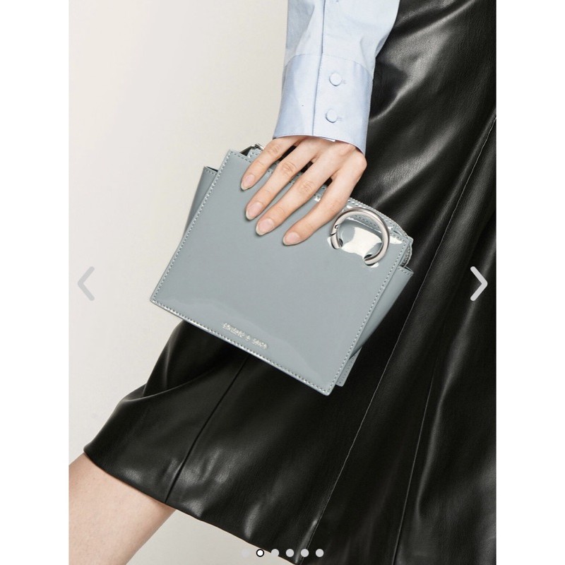 Charles&Keith Patent Square Crossbody Bag chalitaa.t ThaiPick