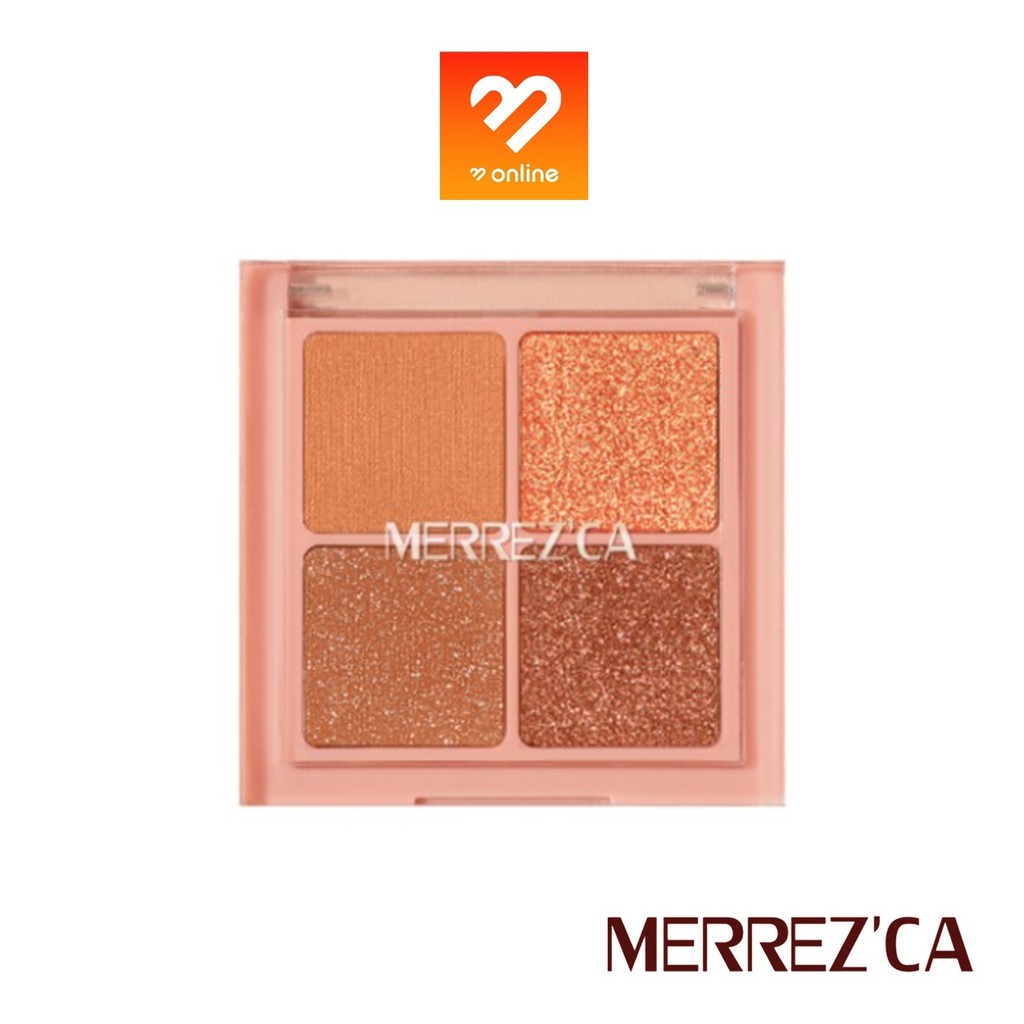 NEW!! พาเลท 4 ช่อง MERREZCA Eye Color palette มีทั้งเนื้อแมท & เนื้อชิมเมอร์ 4* 1.8 g. เนื้อแน่น สีชัด ติดทน อายแชโดว์