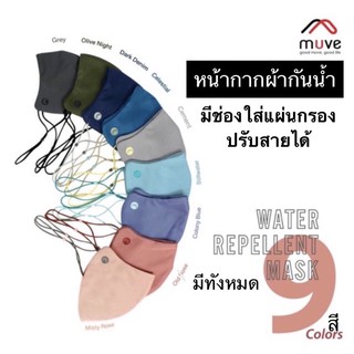 ‼️แถมFilter 3ชิ้น‼️หน้ากากอนามัยผ้าสะท้อนน้ำกันละอองไอจาม สีใหม่ 9 สี