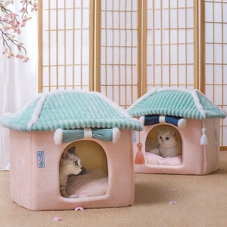 🌈 Sakura Cat House‼️บ้านแมวตกแต่งด้วยดอกซากุระสุดน่ารัก ( A42 )