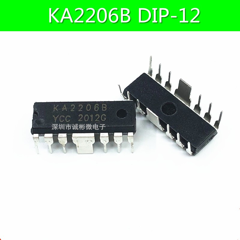 20 ชิ้น 50 ชิ้นใหม่ KA2206B KA2206 DIP-12 เครื่องขยายเสียงชิป ic