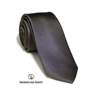 Giorgio Del Sarto Silk Necktie Size Slim Blue-Gold with Fabric Texture เนคไทสีน้ำเงิน-ทองมีเท็กเจอร์