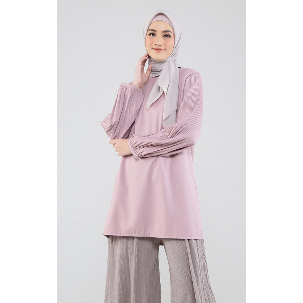 ZAHRA SIGNATURE เสื้อมุสลิมผู้หญิง Top Reona Plisket Tunic