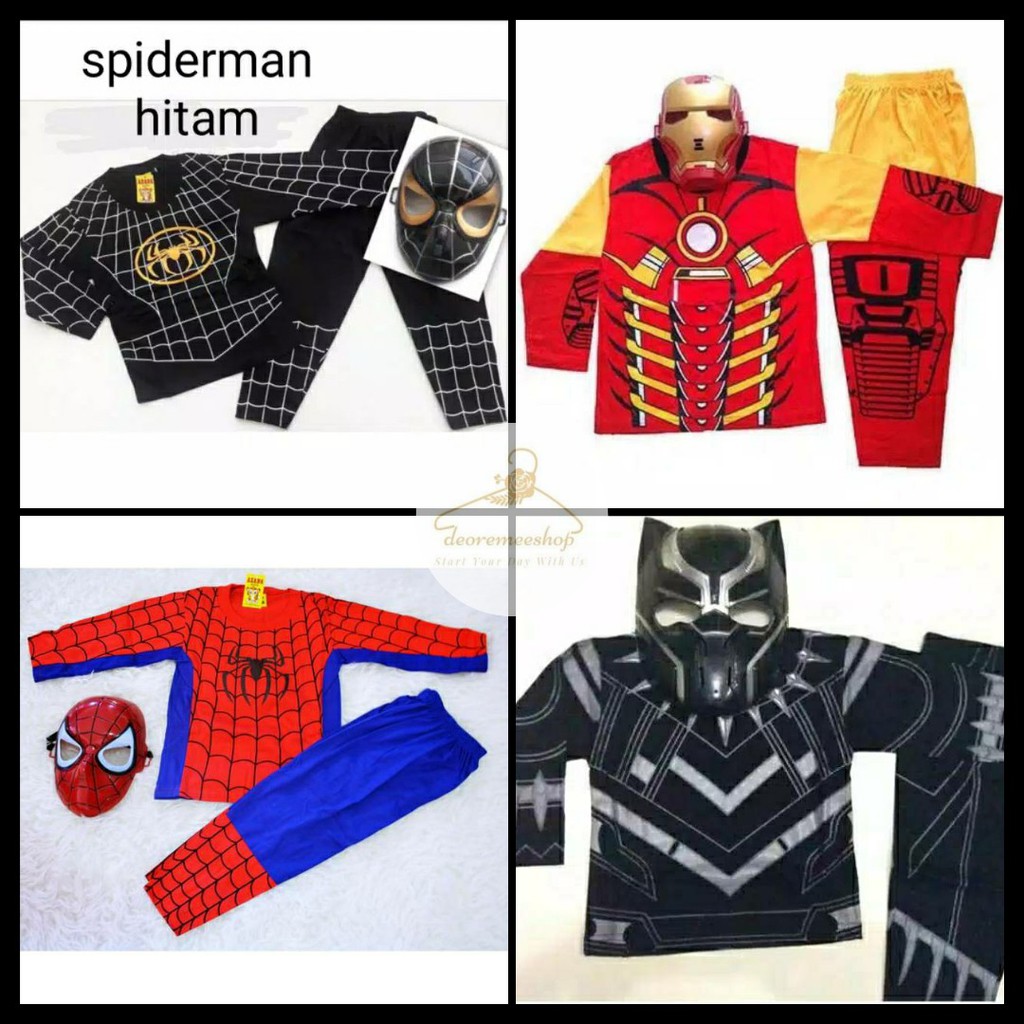 ชุด Venom/blackphenter/Spiderman/ironmen สําหรับเด็กผู้ชาย