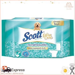 สก๊อตต์ เอ็กซ์ตร้าแคร์ กระดาษชำระแบบเปียก ขนาด 38 แผ่นScott Extra Care Wet tissue, size 38 sheets