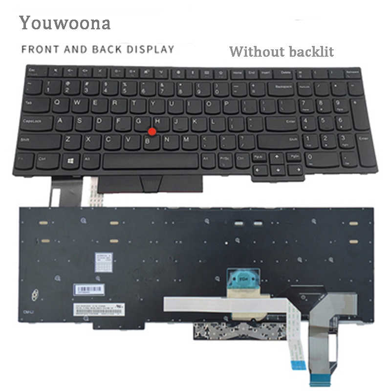 แป้นพิมพ์แล็ปท็อปใหม่สําหรับ Lenovo Thinkpad E580 E585 T590 E590 E595 L580 P52 P53 P72 P73