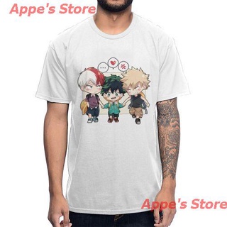 Appes Store cartoon Cute Todoroki Izuku Bakugo My Hero Academia T Shirt Unisex Fashion S-6XL Streetwear Crewneck Tee Sh