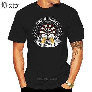 เสื้อยืด ผ้าฝ้าย 100% พิมพ์ลายกราฟฟิค One hundred and eighty dart beer คุณภาพสูง 2021