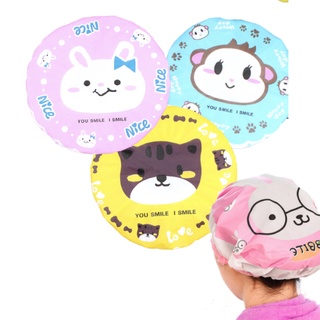 หมวกคลุมผมอาบน้ำ หมวกอาบน้ำ ลายการ์ตูนน่ารัก ที่คุมผม ตัวครอบผม shower cap