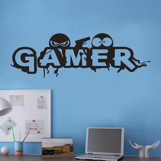 สติ๊กเกอร์ติดผนังลาย Gamer สำหรับตกแต่งห้อง