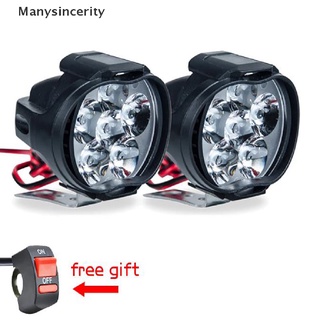 [Manysincerity] 1 Pair Led Motorcycles Headlight White Super Bright 6LED Working Spot Light Hot Sell