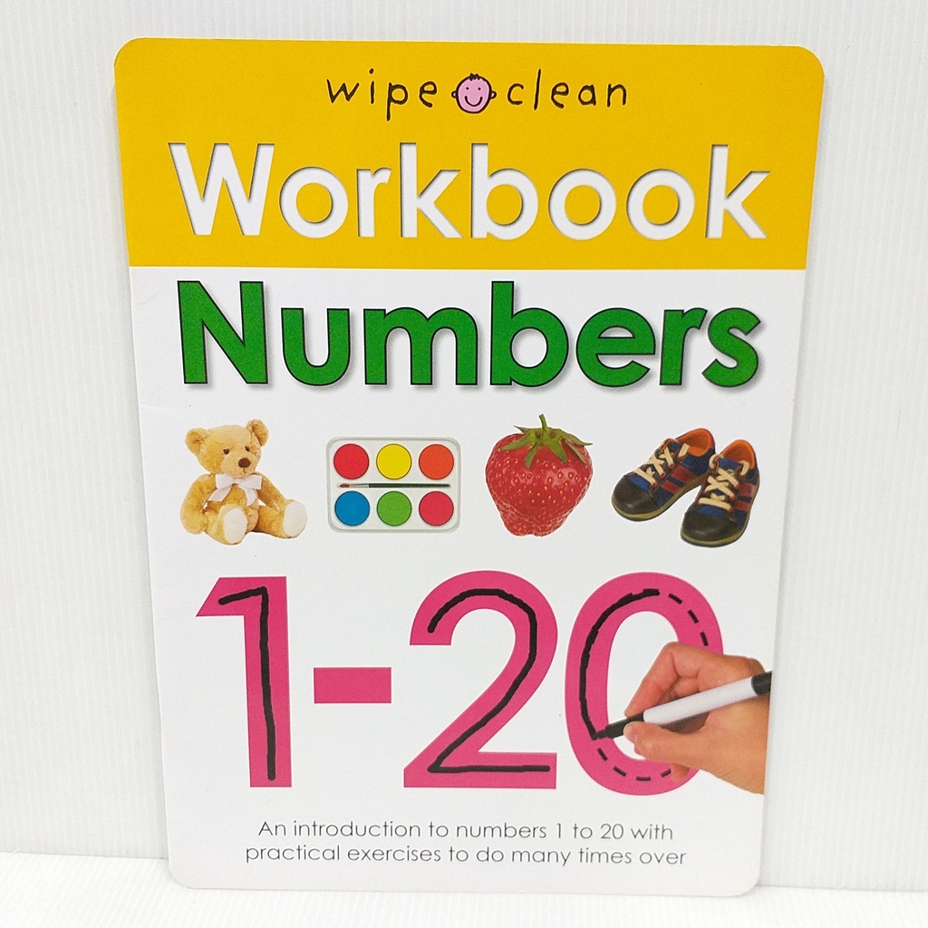 Workbook Numbers หนังสือกิจกรรมภาษาอังกฤษ มือสอง Wipe and Clean ปกอ่อน