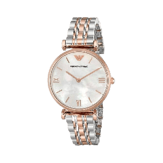 EMPORIO ARMANI นาฬิกาข้อมือผู้หญิง รุ่น AR1683 Classic Mother of Pearl Dial - Rose Gold/Silver