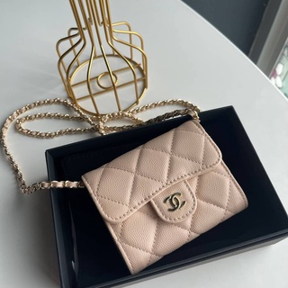 กระเป๋า CHANEL WALLET ONCHAIN CAVEAR GHW HARDWARE 💛