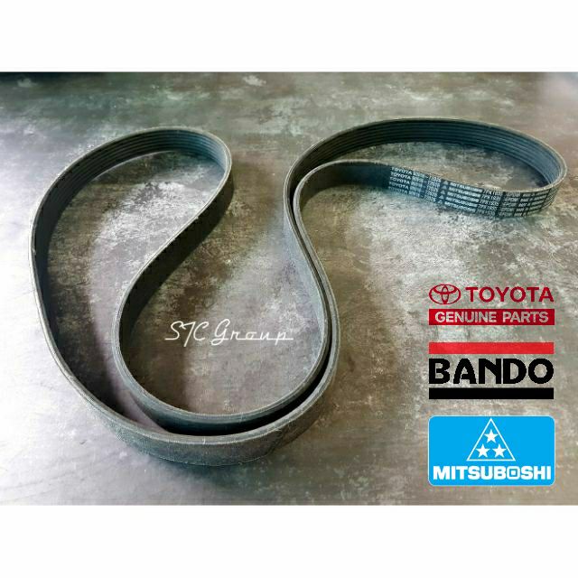 สายพานหน้าเครื่อง Toyota Camry ACV40 / Wish ANE11 เครื่องยนต์ 1AZ / 2AZ ( BANDO / Mitsuboshi / Toyota แท้ศูนย์ 100% )