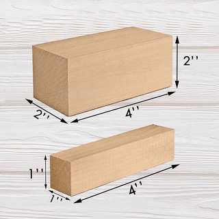 【คุณภาพสูง】บล็อกไม้แกะสลัก ไม้เบสวูด แกะสลัก ไม้เนื้ออ่อน ไม่สําเร็จรูป สําหรับผู้เริ่มต้น 5 ชิ้น