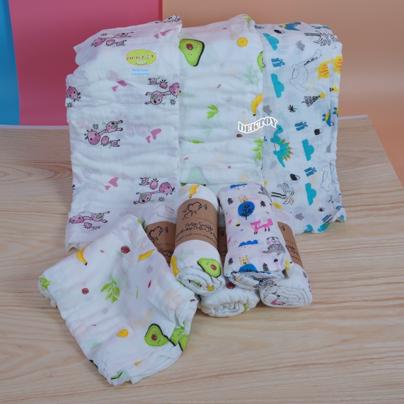 Mattresses & Bedding 175 บาท ผ้าห่มมัสลินคอตตอน conton ทอ 2 ชั้น 100×100 ซม. Mom & Baby