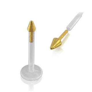 Bio-Plast Lip Labret ทรงกรวย 14K Gold Head