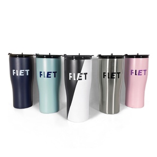 FLET tumbler - แก้วเก็บความเย็น มาพร้อมแท่งน้ำแข็งสแตนเลส เครื่องดื่มเย็นไม่ต้องใส่น้ำแข็ง