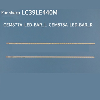 แถบไฟแบ็คไลท์ LED 44 ดวง 438 มม. (3V) LED-BAR_L LED-BAR_LR สําหรับ Sharp 39 นิ้ว TV CEM877A CEM878A LC39LE440M 1 ชุด