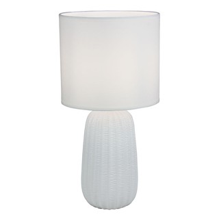 โคมไฟตั้งโต๊ะ ไฟตั้งโต๊ะ CARINI CONTEMPORARY AT19180WH ผ้า/เซรามิก สีขาว โคมไฟ โคมไฟ หลอดไฟ TABLE LAMP CARINI CONTEMPORA