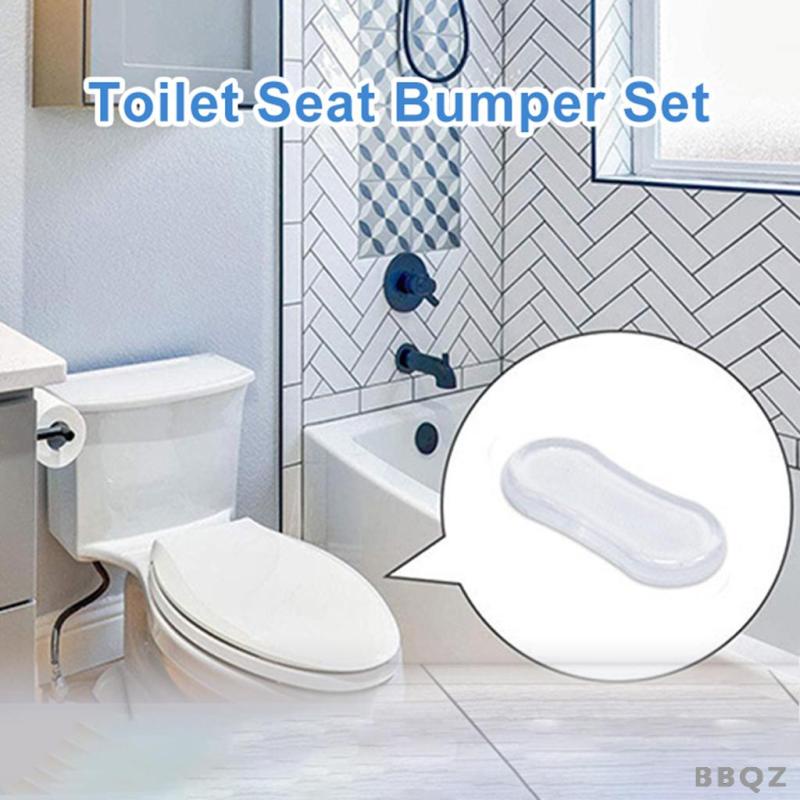 Bidet Toilet Seat Bumper for Bidet Adhesive, Toilet Seat Bumper Replacement Kit, Toilet Seat Sticking Buffer Attachment for Use with Bidets - 4 PCS