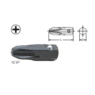 KOKEN 101P ดอกไขควงตอกปากแฉก #1x20 mm. 1/4"| MODERTOOLS OFFICIAL