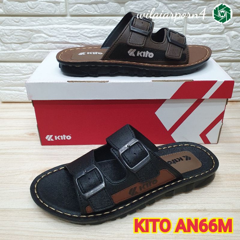 Kito รองเท้าแตะแบบสวม รุ่น AN66 ไซส์ 39-43 สีดำ / สีน้ำตาล – โปรปัง