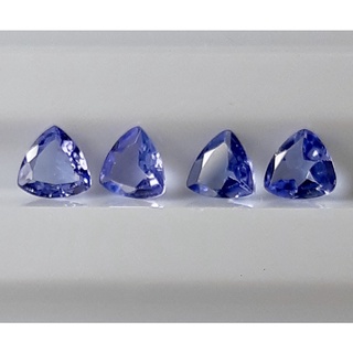 1.20 ct แทนซาไนท์ ธรรมชาติ แท้ Natural Tanzanite Trillion Cut Loose Gemstone For Fine Jewelry 4 pcs