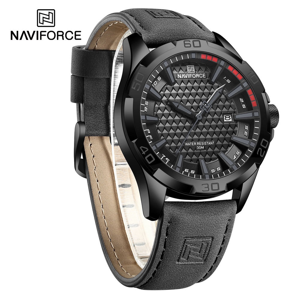 Naviforce 8023 นาฬิกาข้อมือควอตซ์แฟชั่น สายหนัง สําหรับบุรุษ