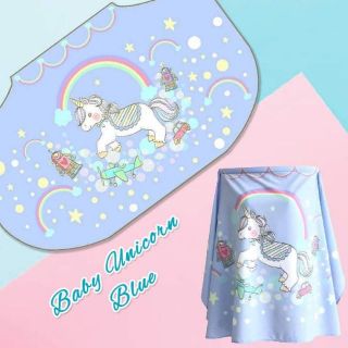 ผ้าคลุมให้นม ลาย Baby unicorn  สีฟ้าคราม