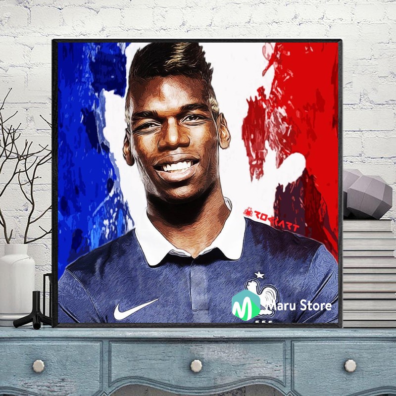 ห้องตาข่ายตกแต่งภาพวาดฟุตบอล Pogba คาเฟ่