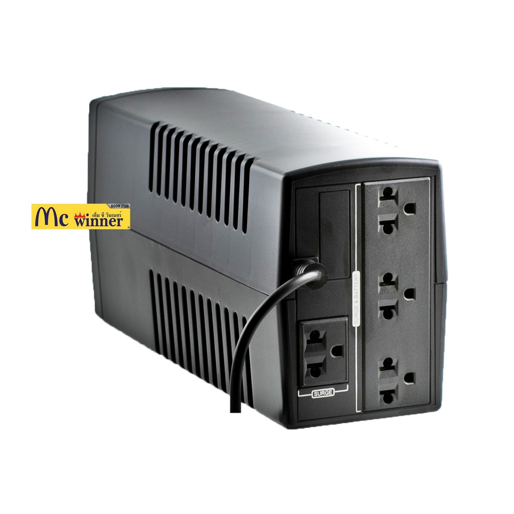 UPS(เครื่องสำรองไฟฟ้า) SYNDOME ECO SERIES 1000VA / 630WATT รุ่น ECO II-1K -LED สินค้ารับประกัน 2 ปี