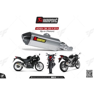 ท่อแต่ง Akrapovic Exhaust Slip-on (Titanium) HONDA CBR250R 2016