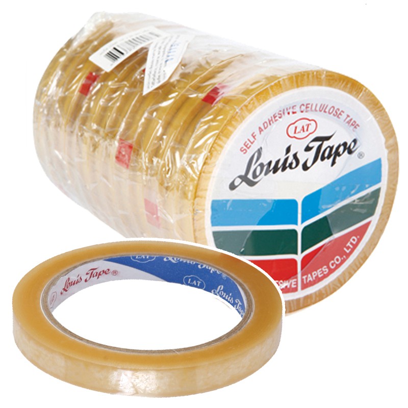 เทปหลุยส์ เทปใส แกนใหญ่ 72 หลา 1/2,3/4,24x72 หลา (12mm.,18mm.,1mm.) ยกกล่อง