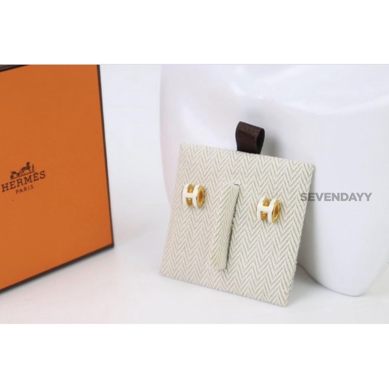 🔥 Sale :  18,990 Baht 🔥 #CS220802846   [ Unused*** ]  H E R M E S – H Earrings (2022