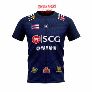 เสื้อกีฬาพิมพ์ลาย รุ่น SS-004 สกรีน SCG คมชัด สีสด