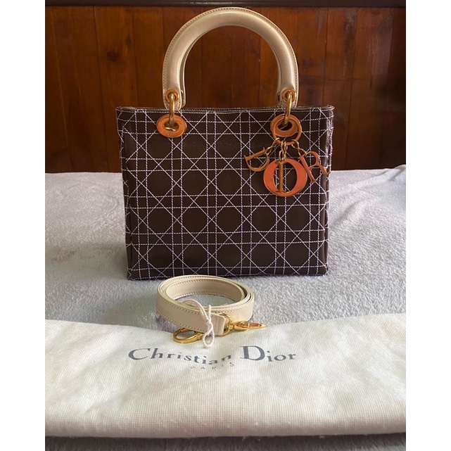 Christian Dior Vintage Lady Dior Bag ของแท้ กระเป๋ามือสอง วินเทจ vintage bag