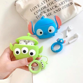 ส่งจากไทย🇹🇭 Airpods case Pro - Gen1 - Gen2 Greenman / stitch เคสแอร์พอดหน้ากรีนแมน / สติซ ( i9s, i11, i12 ) เคสซิลิโคน